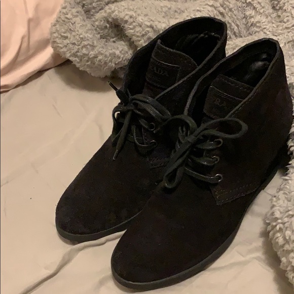 Size 37(7) PRADA wedge booties - Picture 1 of 3